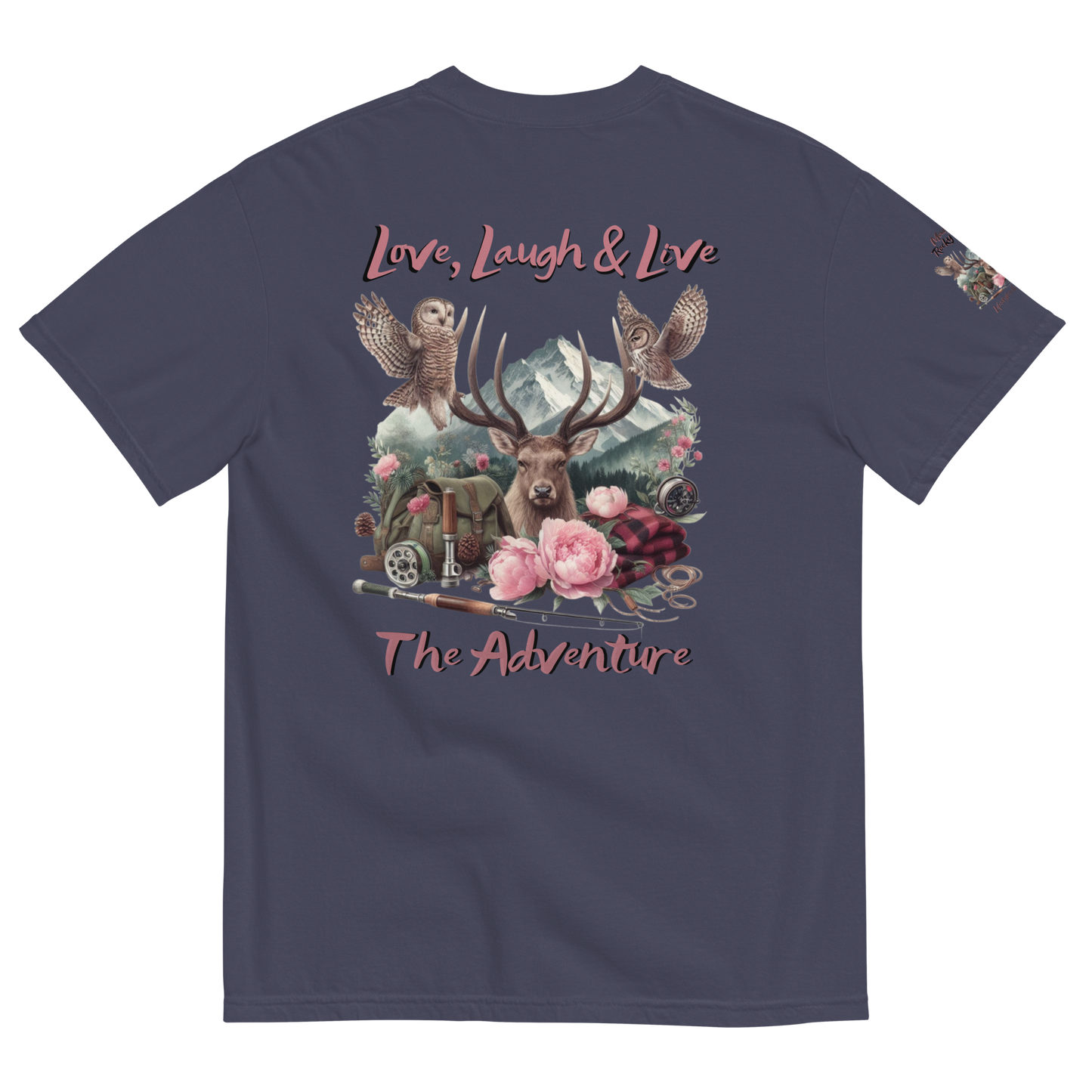 Unisex Garment-Dyed Heavyweight T-shirt Exclusive Love Life Live Outdoors MRRL&O Print Designs