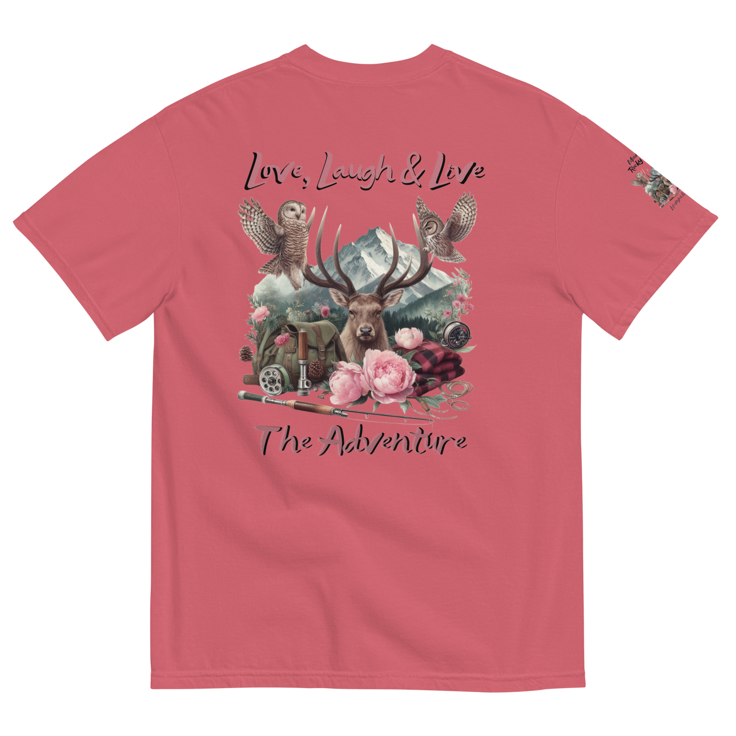 Unisex Garment-Dyed Heavyweight T-shirt Exclusive Love Life Live Outdoors MRRL&O Print Designs