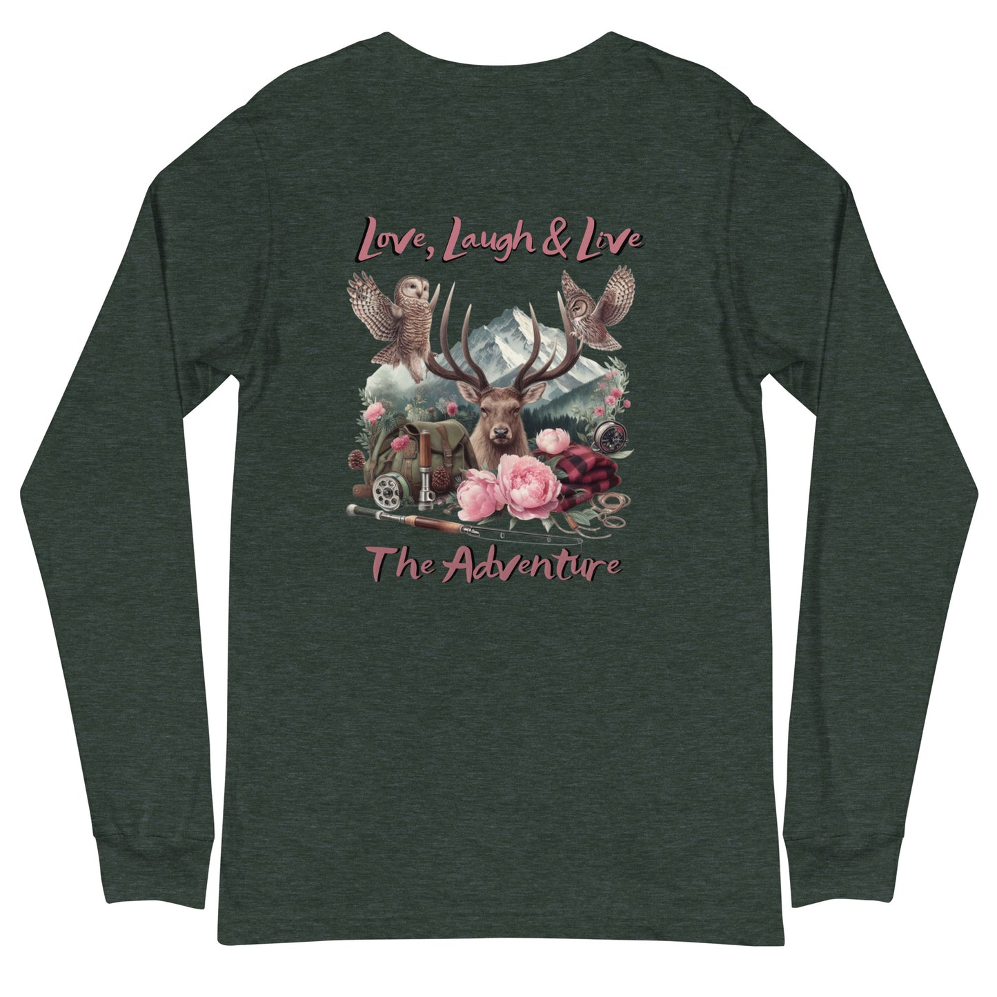 Unisex Long Sleeve Tee  Exclusive Love Life Live Outdoors MRRL&O Print Designs