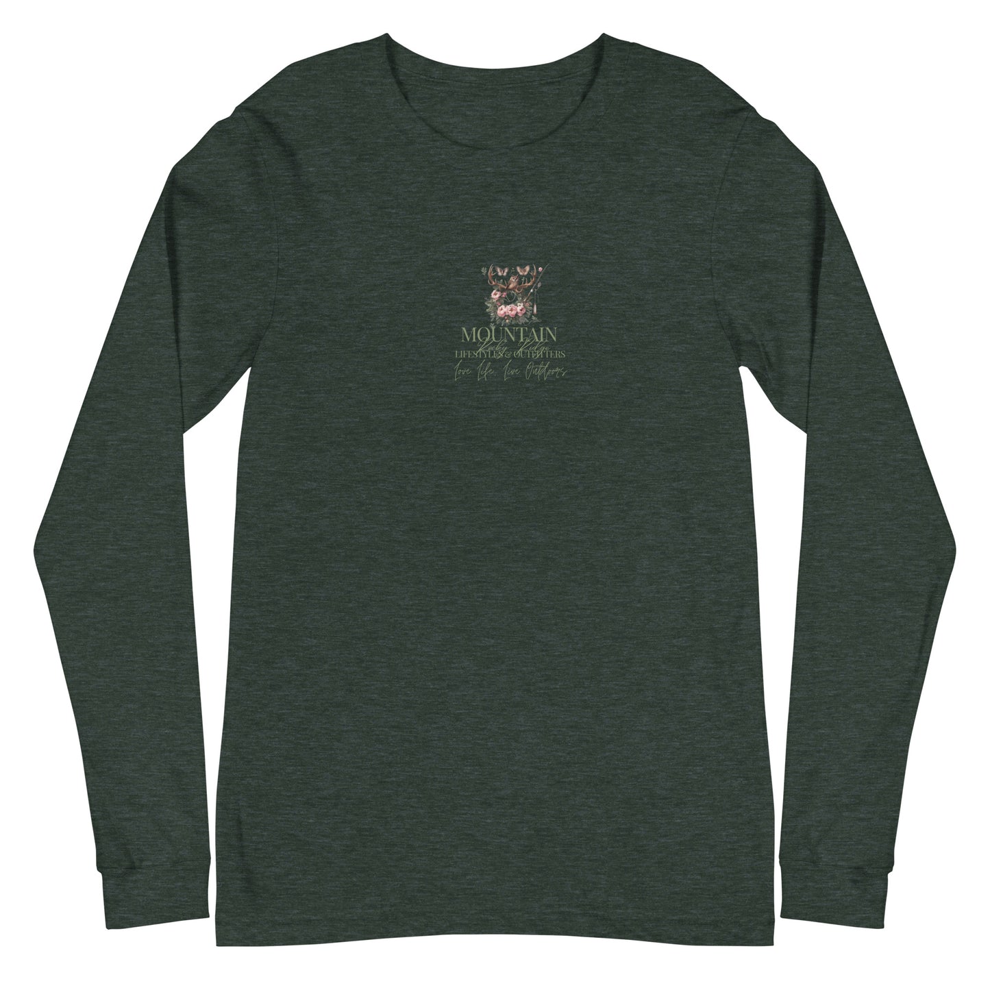 Unisex Long Sleeve Tee  Exclusive Love Life Live Outdoors MRRL&O Print Designs