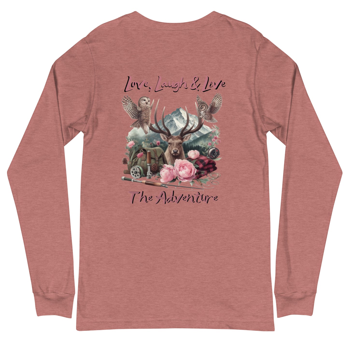 Unisex Long Sleeve Tee  Exclusive Love Life Live Outdoors MRRL&O Print Designs