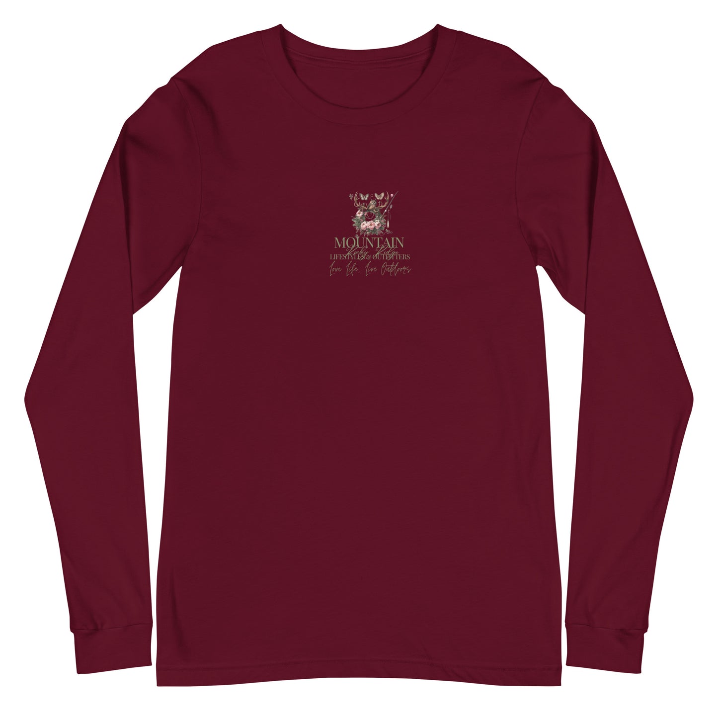 Unisex Long Sleeve Tee  Exclusive Love Life Live Outdoors MRRL&O Print Designs