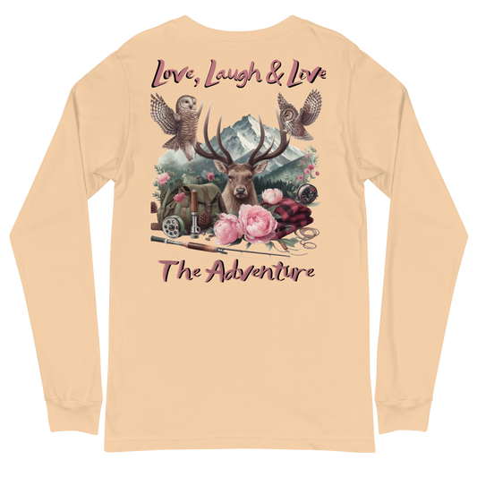 Unisex Long Sleeve Tee Exclusive Love Life Live Outdoors MRRL&O Print Designs