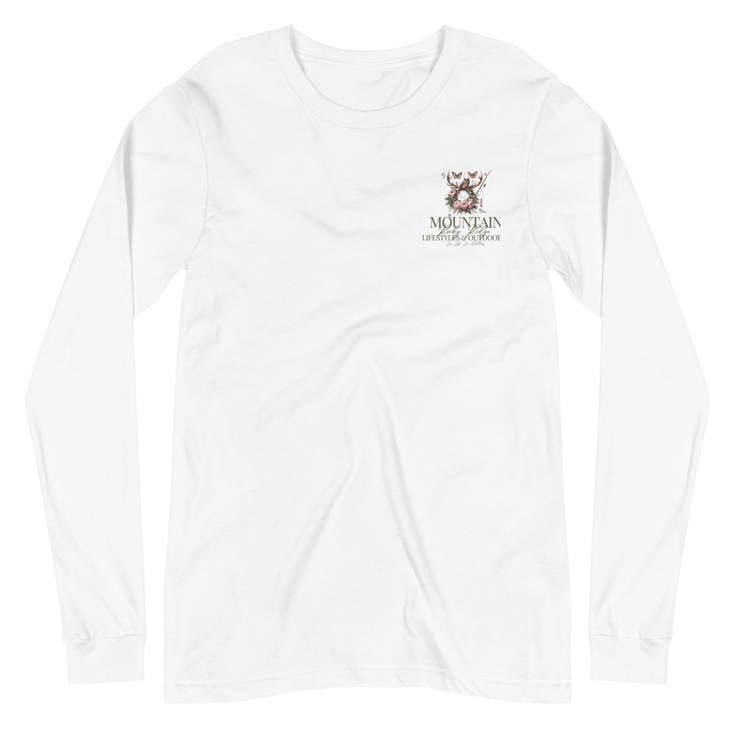 Unisex Long Sleeve Tee Exclusive Love Life Live Outdoors MRRL&O Print Designs