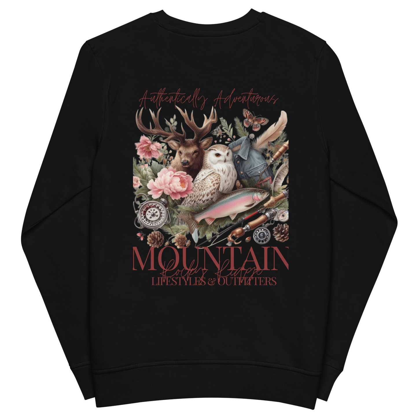 Unisex organic sweatshirt Exclusive Love Life Live Outdoors MRRL&O Print Designs