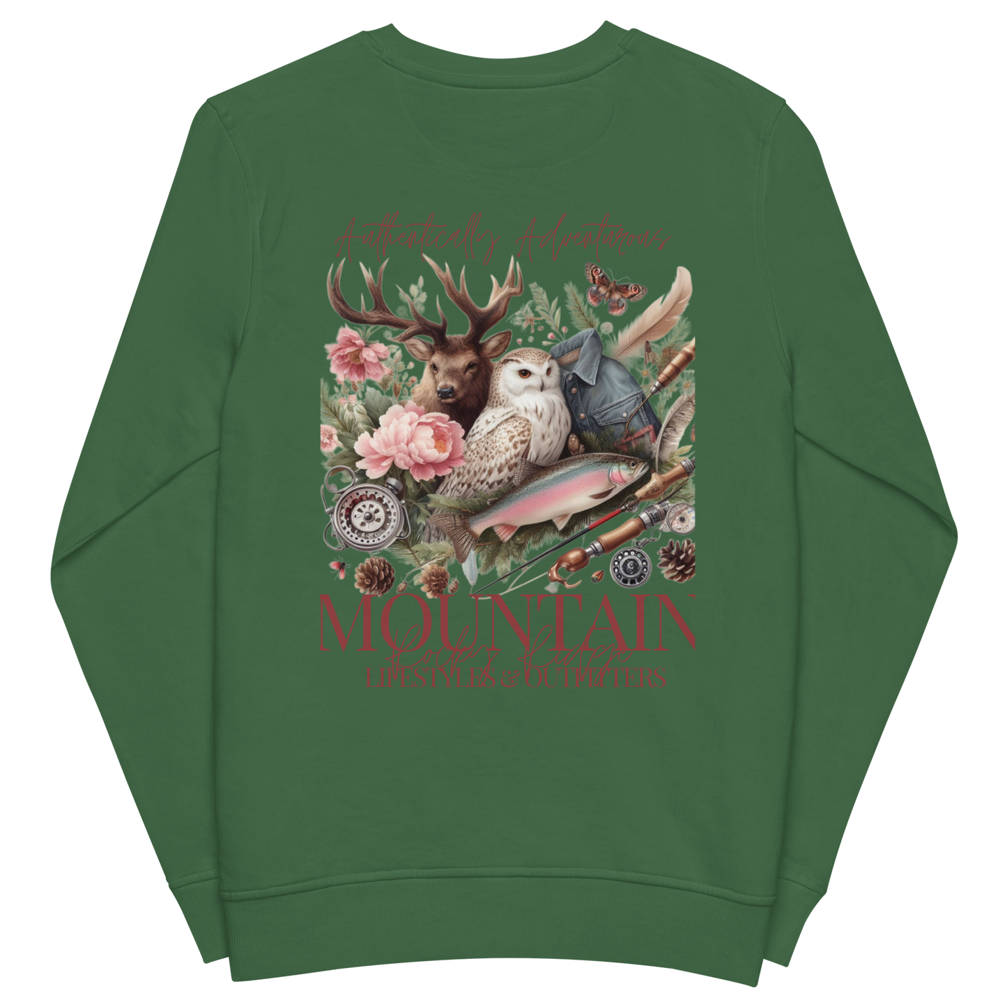 Unisex organic sweatshirt Exclusive Love Life Live Outdoors MRRL&O Print Designs