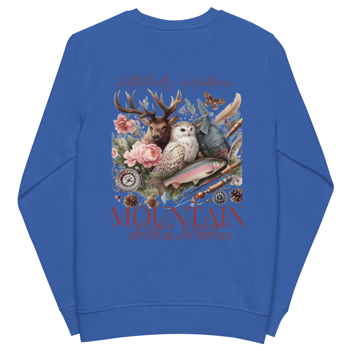 Unisex organic sweatshirt Exclusive Love Life Live Outdoors MRRL&O Print Designs