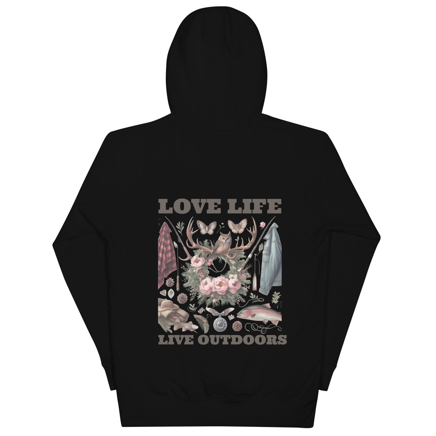 Unisex Hoodie Exclusive Love Life Live Outdoors MRRL&O Print Designs