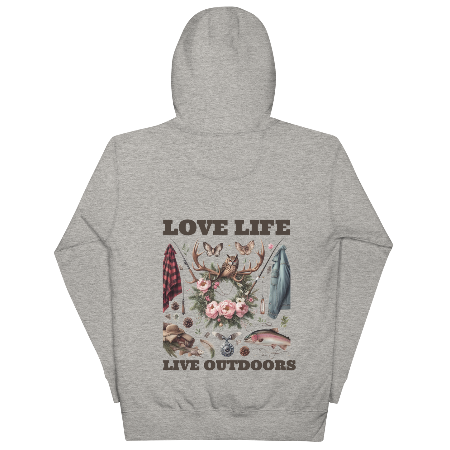 Unisex Hoodie Exclusive Love Life Live Outdoors MRRL&O Print Designs