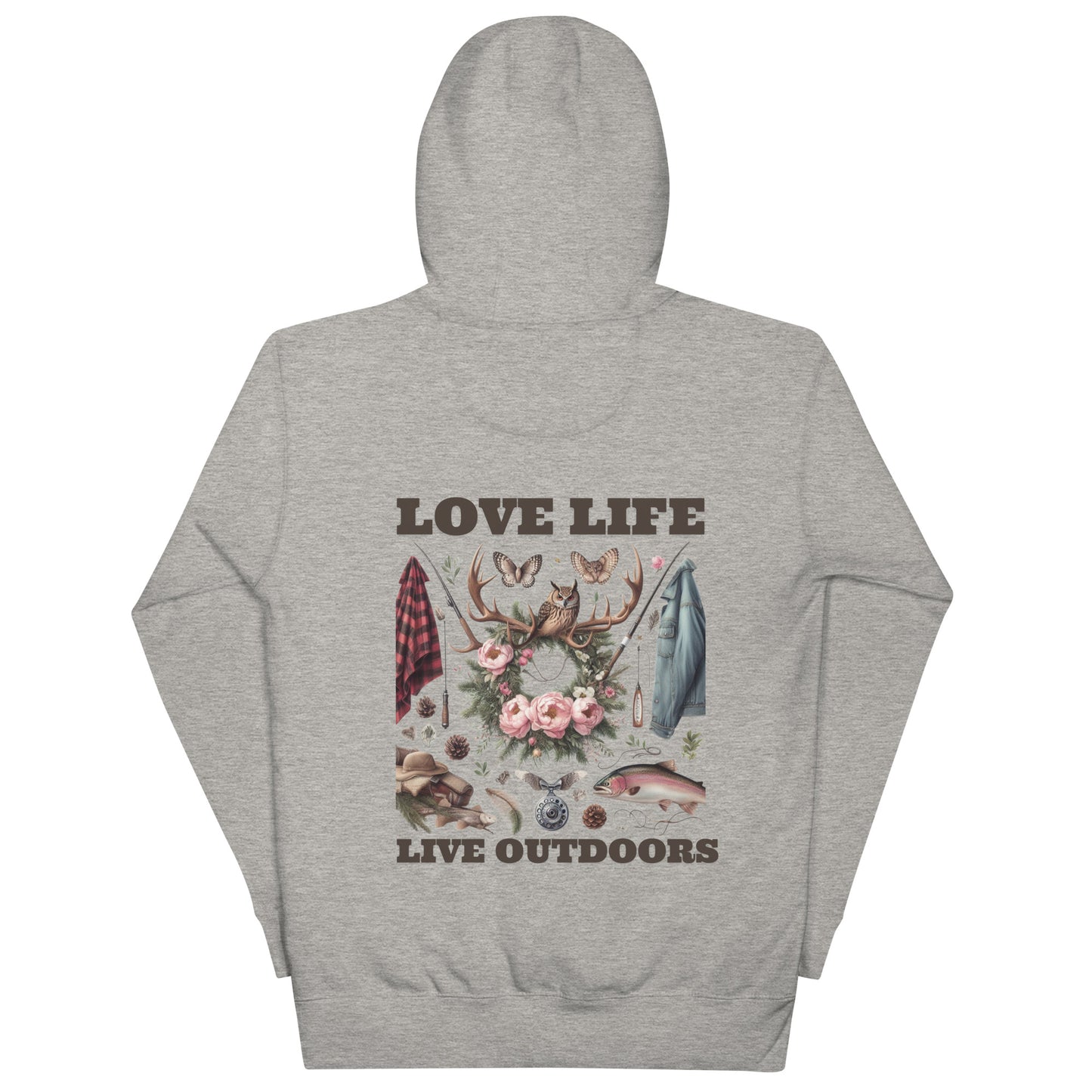 Unisex Hoodie Exclusive Love Life Live Outdoors MRRL&O Print Designs