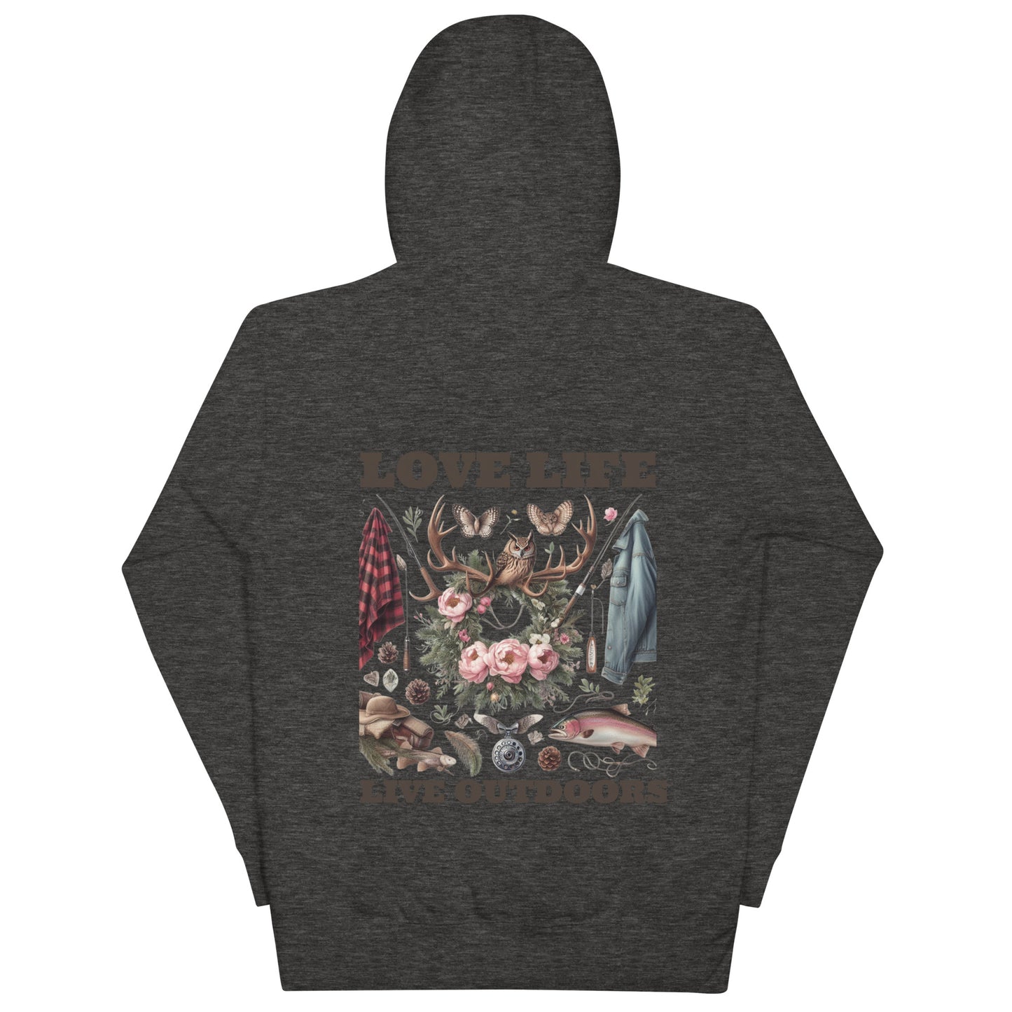 Unisex Hoodie Exclusive Love Life Live Outdoors MRRL & O Print Designs