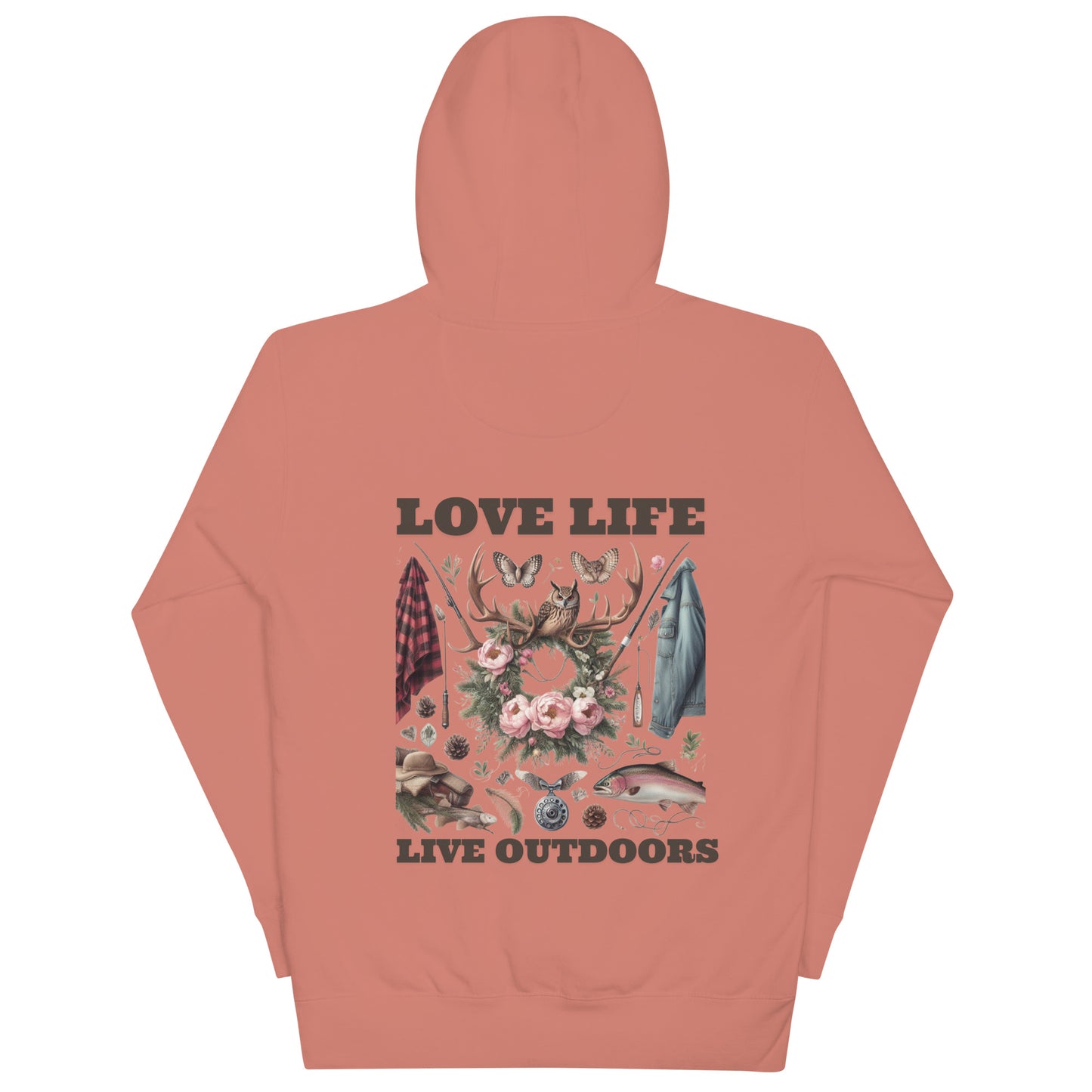 Unisex Hoodie Exclusive Love Life Live Outdoors MRRL&O Print Designs