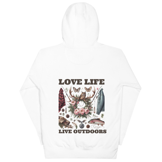 Unisex Hoodie  Exclusive Love Life Live Outdoors MRRL&O Print Designs