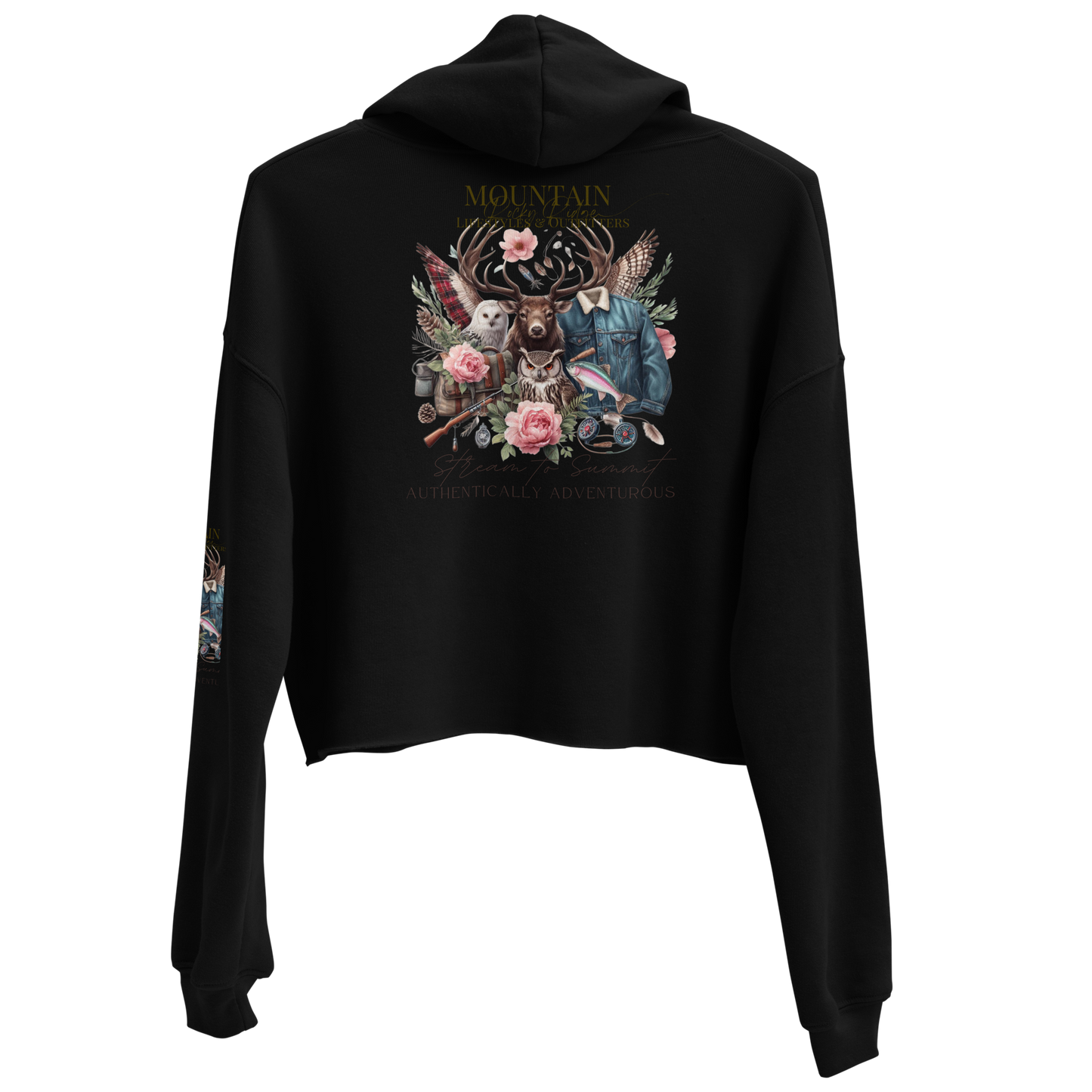 Crop Hoodie Exclusive Love Life Live Outdoors MRRL&O Print Designs