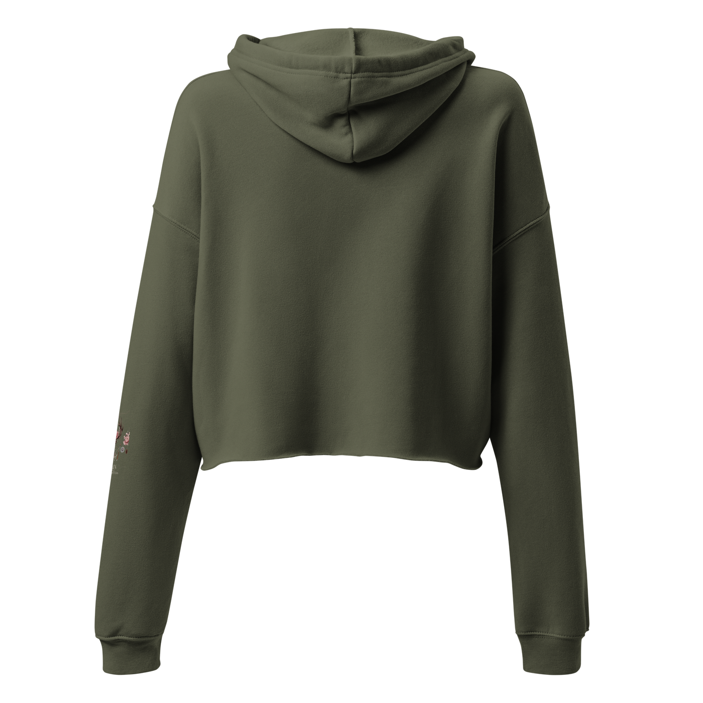 Forest Green Crop Hoodie