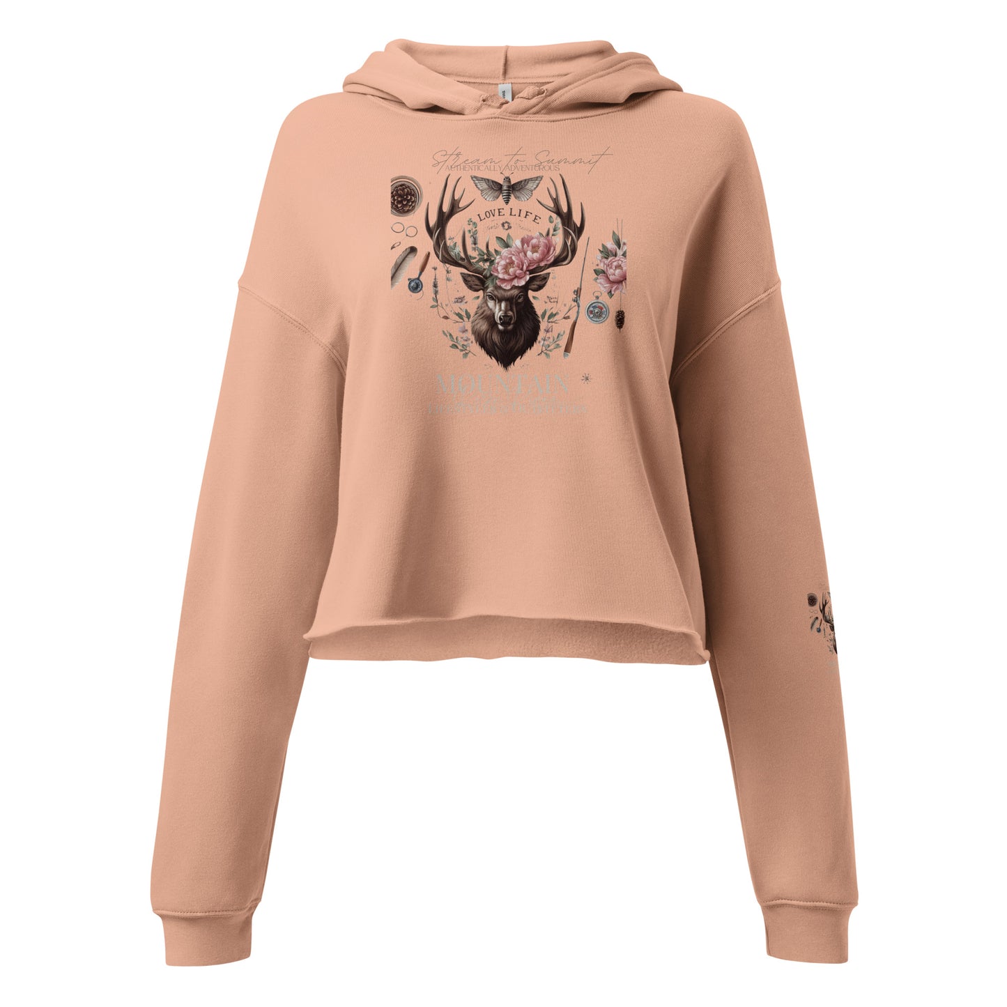 Peach Sherbert Crop Hoodie