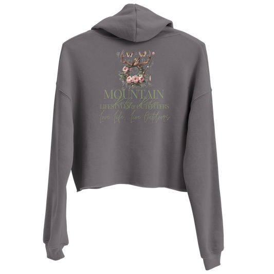 Crop Hoodie Exclusive Love Life Live Outdoors MRRL&O Print Designs