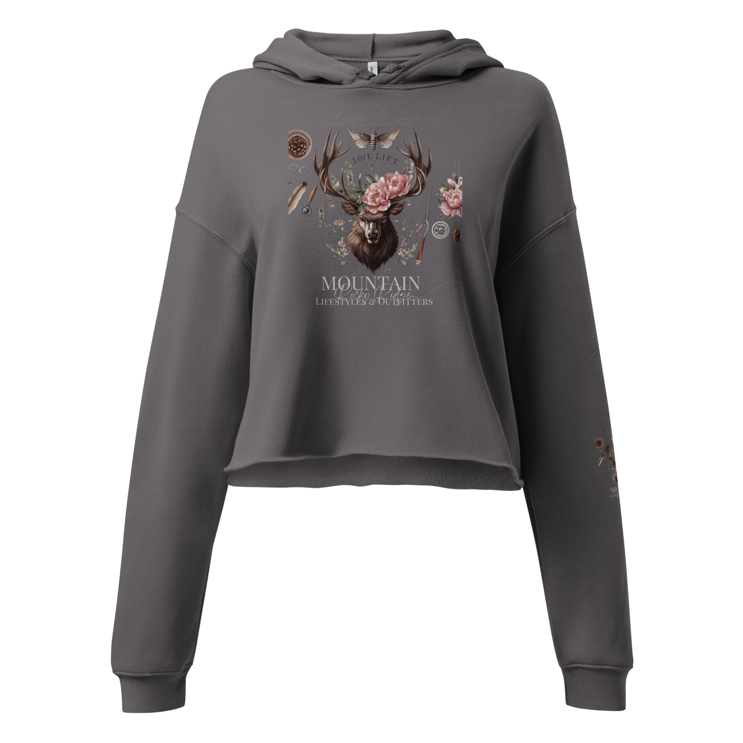 Storm Cloud Gray Crop Hoodie