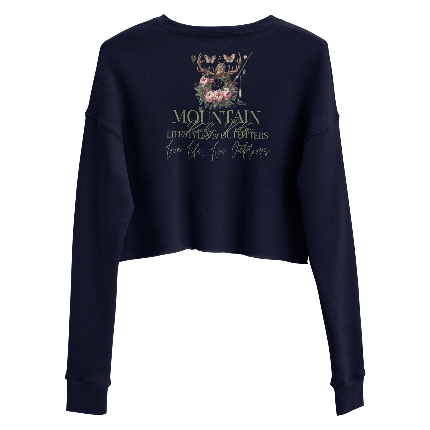 Crop Sweatshirt Exclusive Love Life Live Outdoors MRRL&O Print Designs